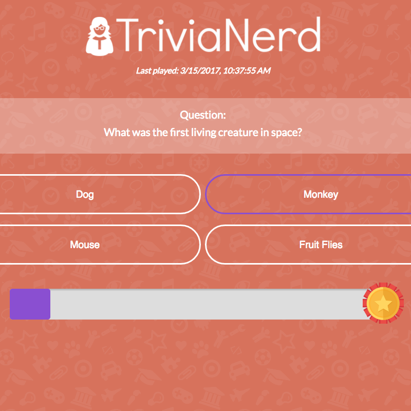 Snapshot of Trivia Nerd